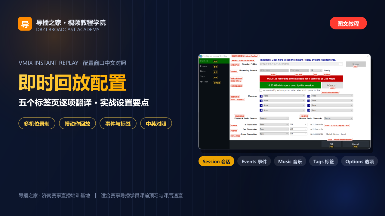 vMix 即时回放(Instant Replay)配置中文对照